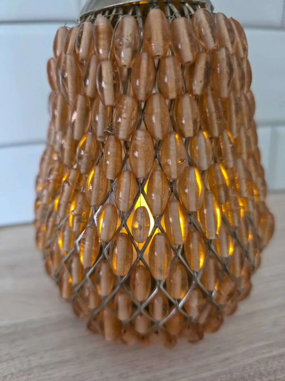Beaded Pear Candle Holder Cozy Home Decor